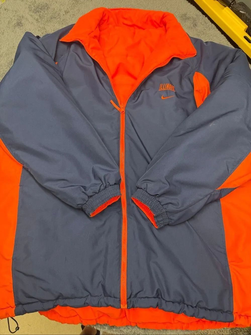 Nike Illinois Fighting Illini Reversible Winter Jacket! Size Men’s XXL